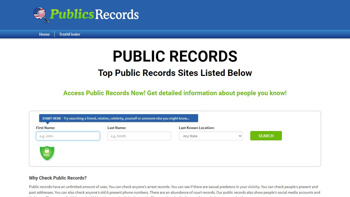 Find people Search free For Anyone - publicsrecords.com